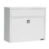 Allux LT150 wandbrievenbus staal - wit | Allux