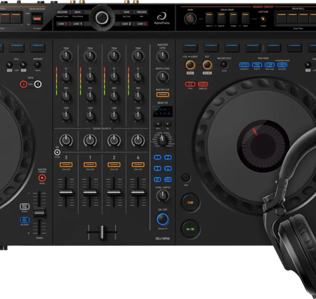 AlphaTheta DDJ-GRV6 + Pioneer DJ HDJ-X5 Zwart