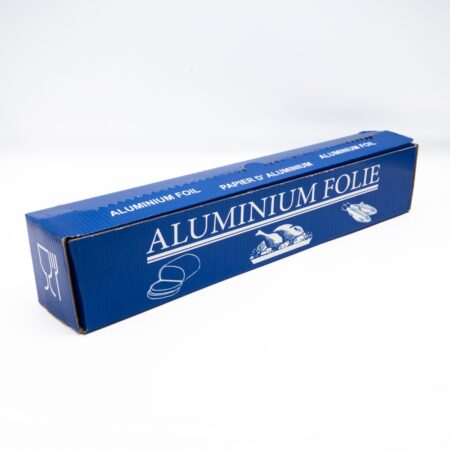Aluminiumfolie Cutbox 450mm x 150m - 14 micron - Keukenfolie Extra Sterk | Brada Verpakkingen