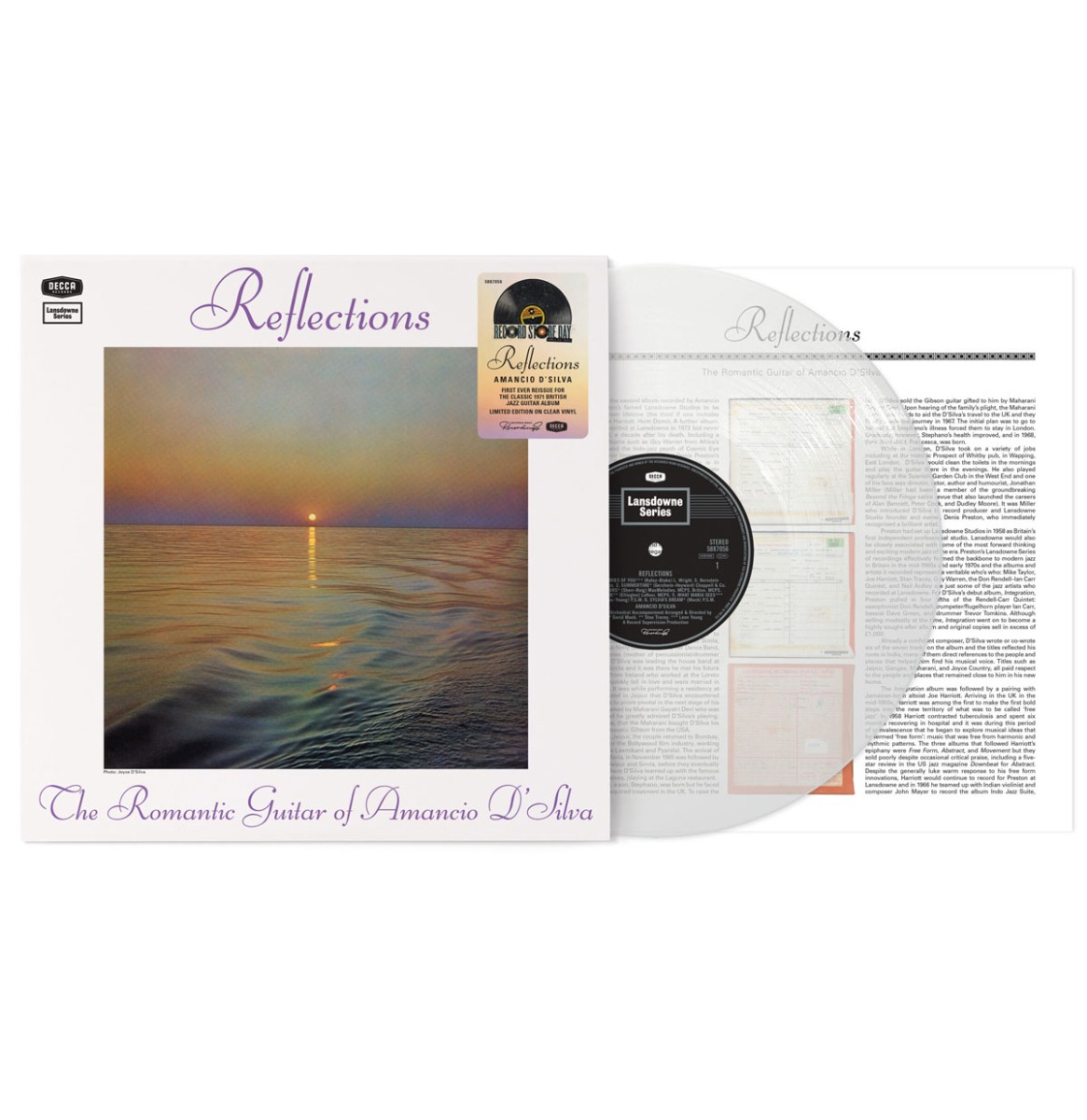 Amancio D'Silva - Reflections: The Romantic Guitar Of Amancio D'Silva (Doorzichtig Vinyl) (Record Store Day 2024) (LP) | Fiftiesstore
