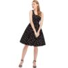 Amanda Scoop Neck Swing Dress Crazy Dots Black White-40 (NL)/ 14 (UK) | 35% korting | Dolly and Dotty
