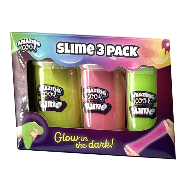 Amazing Cool Glow In The Dark Slime 3 Pack |