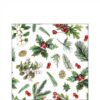 Ambiente Servet 25cm Winter greenery wit | Ambiente