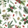 Ambiente Servet 33cm Winter greenery wit | Ambiente