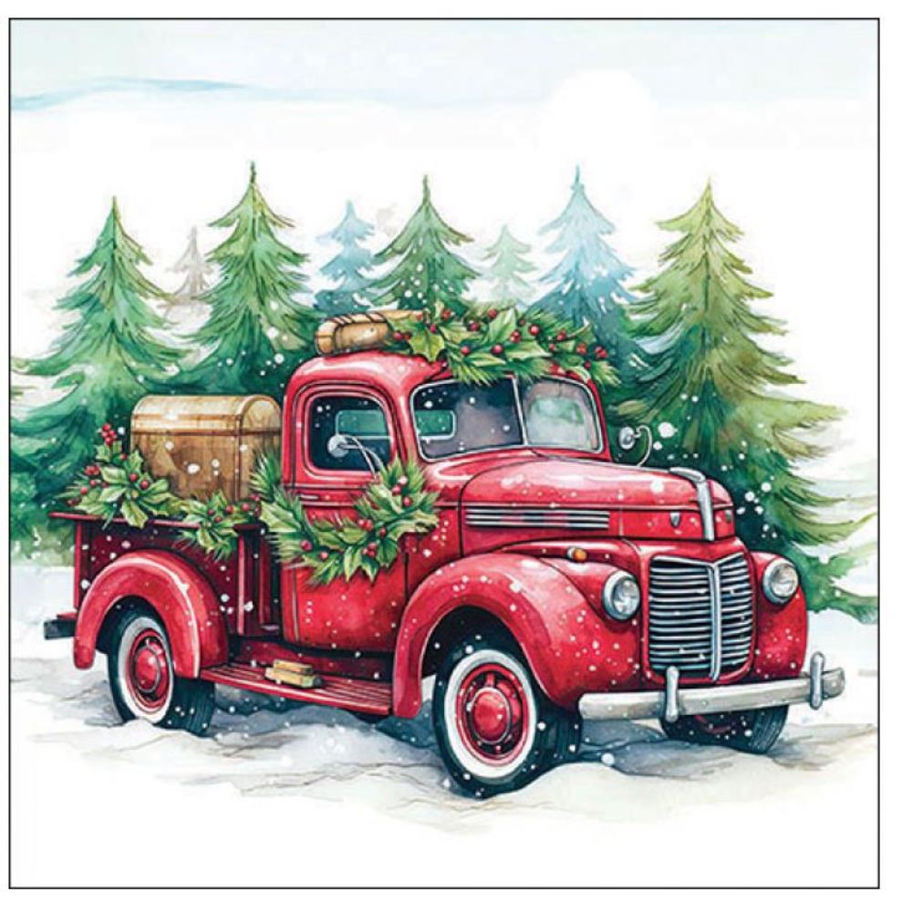 Ambiente Servetten 33cm Van in the snow | Ambiente