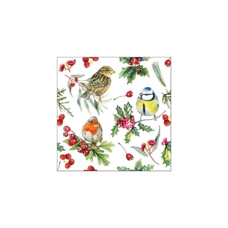Ambiente Servetten Birds in winter 33cm | Ambiente