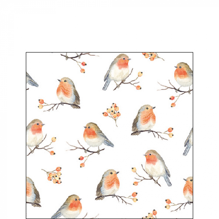 Ambiente Servetten Robin Family 33cm | Ambiente