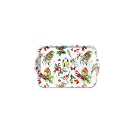 Ambiente Tray Birds in winter 13x21cm | Ambiente
