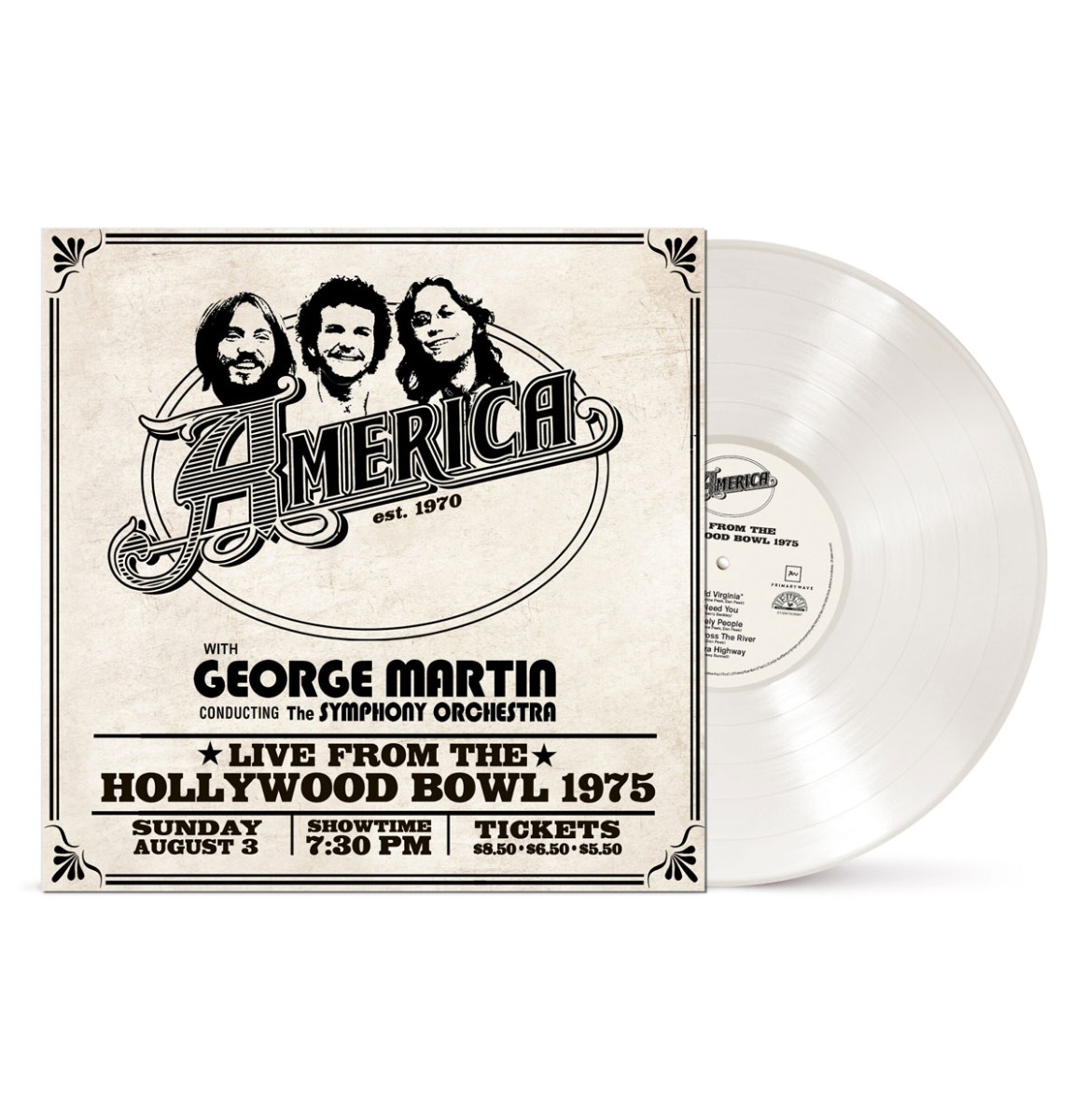 America - America: Live At The Hollywood Bowl 1975 (Naturel Vinyl) (Record Store Day 2024) 2 (LP) | Fiftiesstore