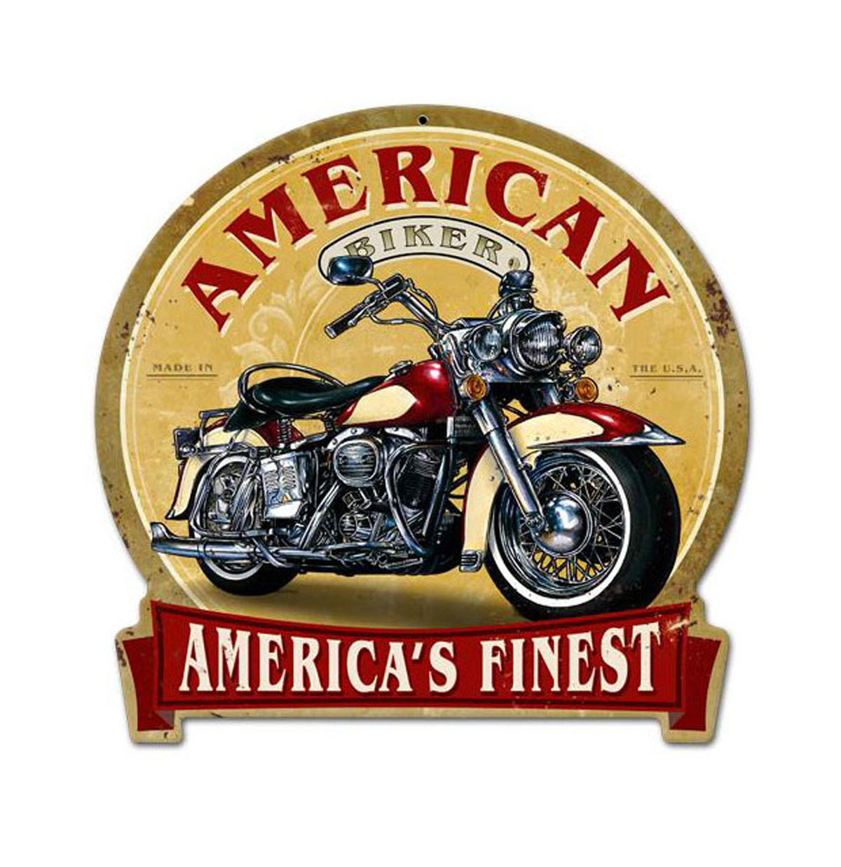American Biker Zwaar Metalen Bord | Fiftiesstore