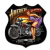 American Classics Motorcycle Pin Up Zwaar Metalen Bord | Fiftiesstore