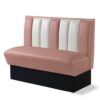 Amerikaanse Dinerbank 120 cm Dusty Rose - Bel Air Retro Fifties Furniture HW120 | Bel Air Retro Fifties Furniture