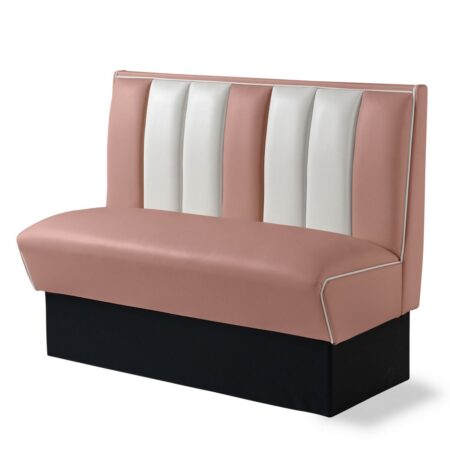 Amerikaanse Dinerbank 120 cm Dusty Rose - Bel Air Retro Fifties Furniture HW120 | Bel Air Retro Fifties Furniture