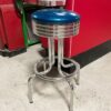 Amerikaanse Fifties Retro Barkruk - Blauwe Glitter Skai - Chroom | 27% korting | The Dutch Pickers