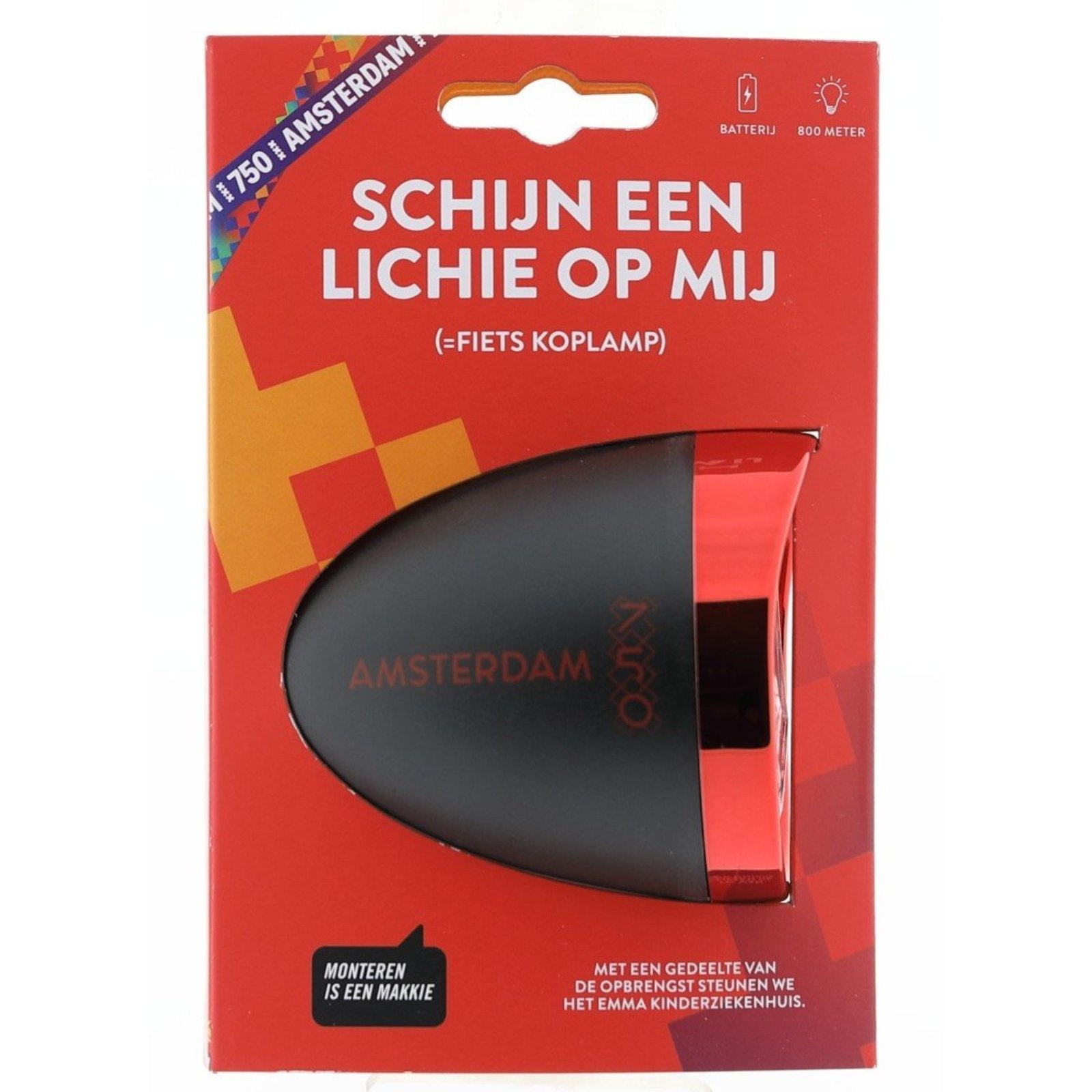 Amsterdam 750 Fietskoplamp schijn een lichie op mij | IKZI