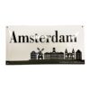 Amsterdam Emaille Bord - 50 x 25cm | Fiftiesstore