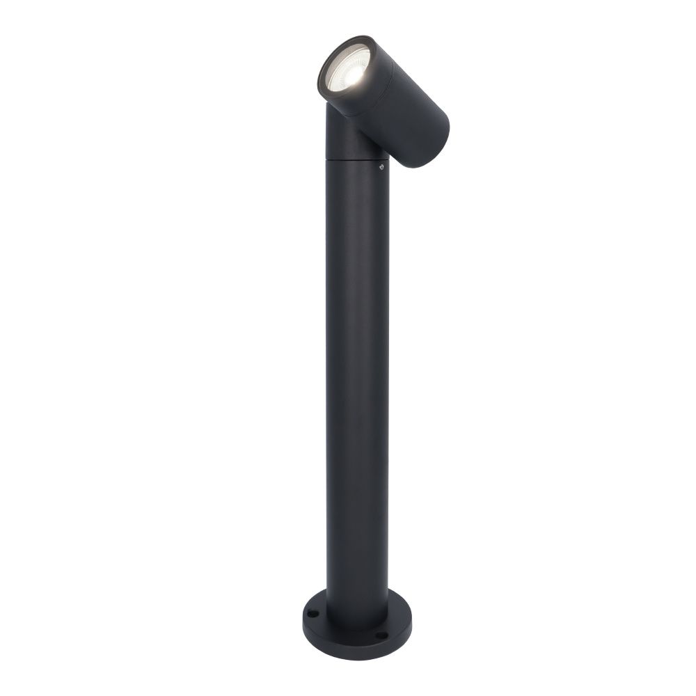 Amy LED sokkellamp - 45cm - 4 Watt 345 Lumen - Kantelbaar - IP64 Waterdicht - 6500K daglicht wit - Padverlichting - Zwart - Staande buitenlamp | HOFTRONIC