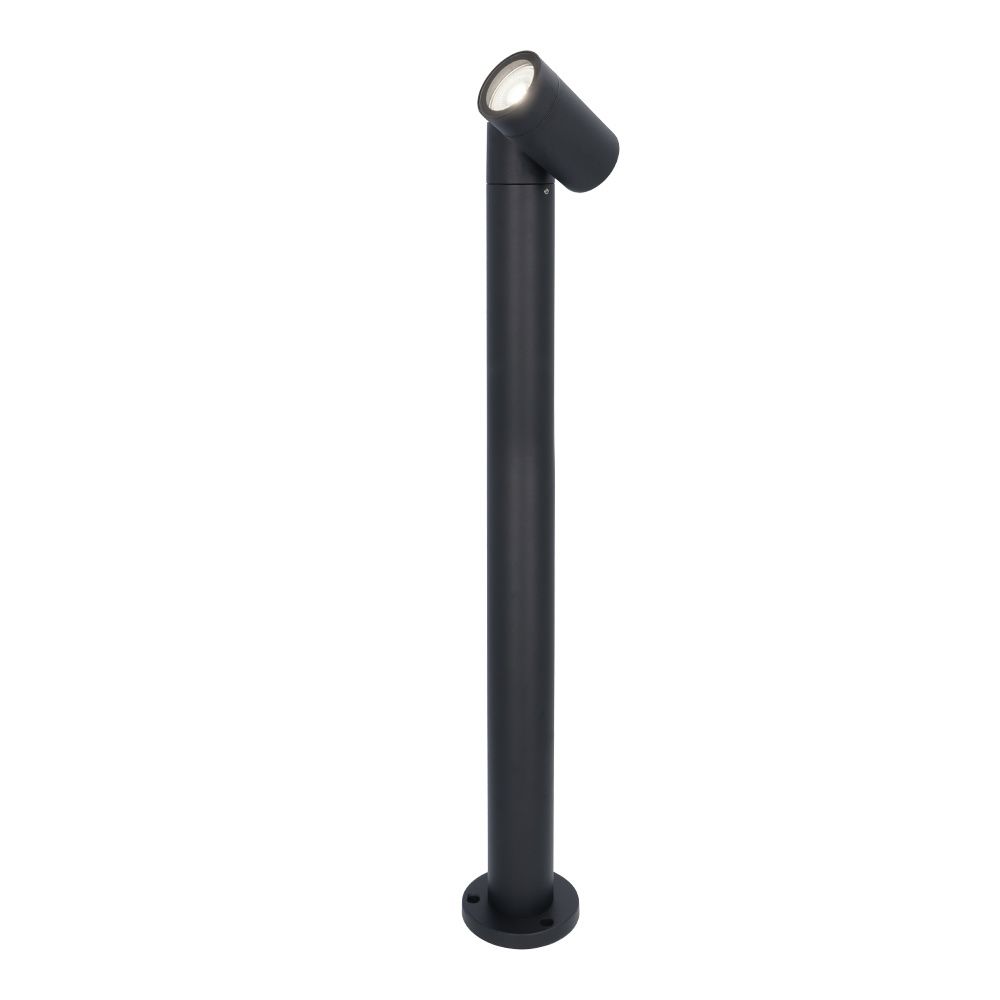 Amy LED sokkellamp - 60cm - 4 Watt 345 Lumen - Kantelbaar - IP64 Waterdicht - 6500K daglicht wit - Padverlichting - Zwart - Staande buitenlamp | HOFTRONIC