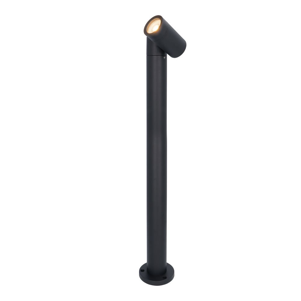 Amy LED sokkellamp - 60cm - 4 Watt 345 lumen - Kantelbaar - IP65 Waterdicht - 2700K warm wit - Padverlichting - Zwart - Staande buitenlamp | HOFTRONIC