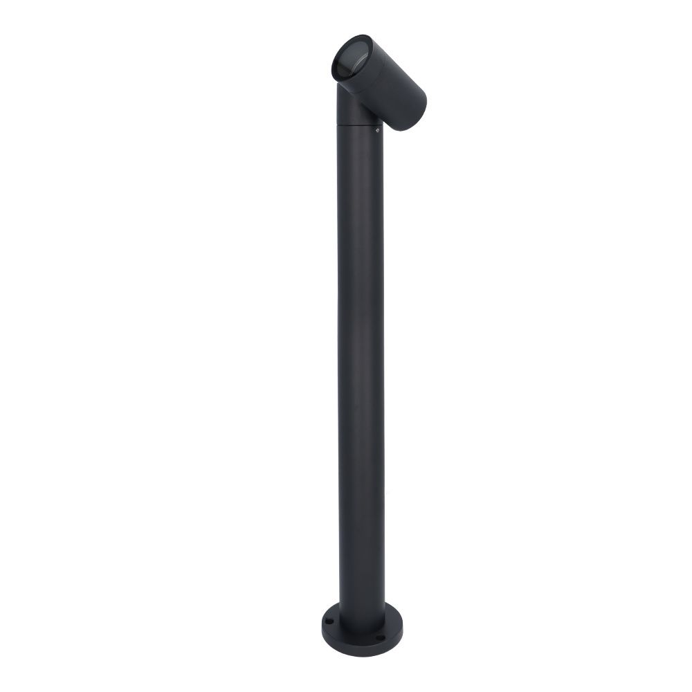 Amy LED sokkellamp - 60cm - Kantelbaar - IP65 waterdicht - GU10 fitting - Buitenlamp - Padverlichting - Tuinspot - Zwart - Staande buitenlamp | HOFTRONIC