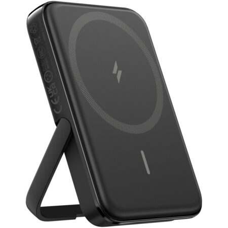 Anker 322 MagGo Power Bank 5000mAh 7.5W with holder Powerbank Zwart | Anker