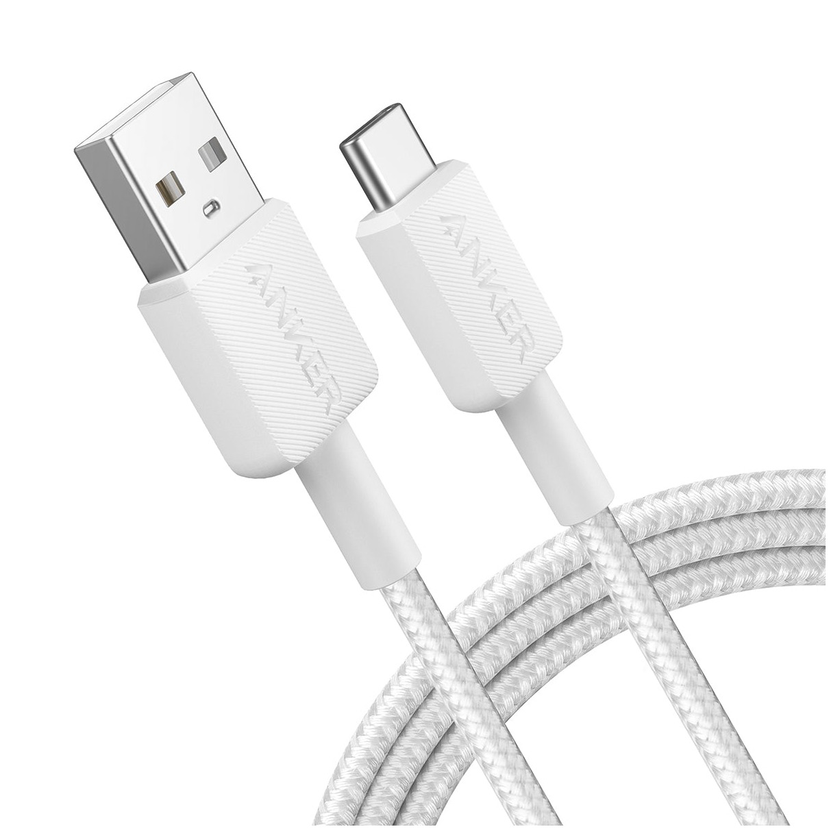 Anker 322 USB-A to USB-C Cable Nylon 1.8M Oplader Wit | Anker