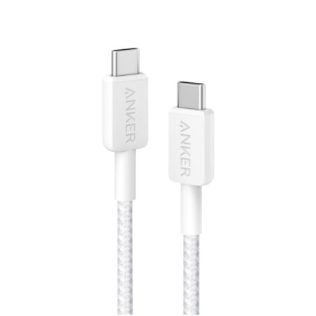 Anker 322 USB-C to USB-C Cable Nylon 0.9M 60W Oplader Wit | Anker