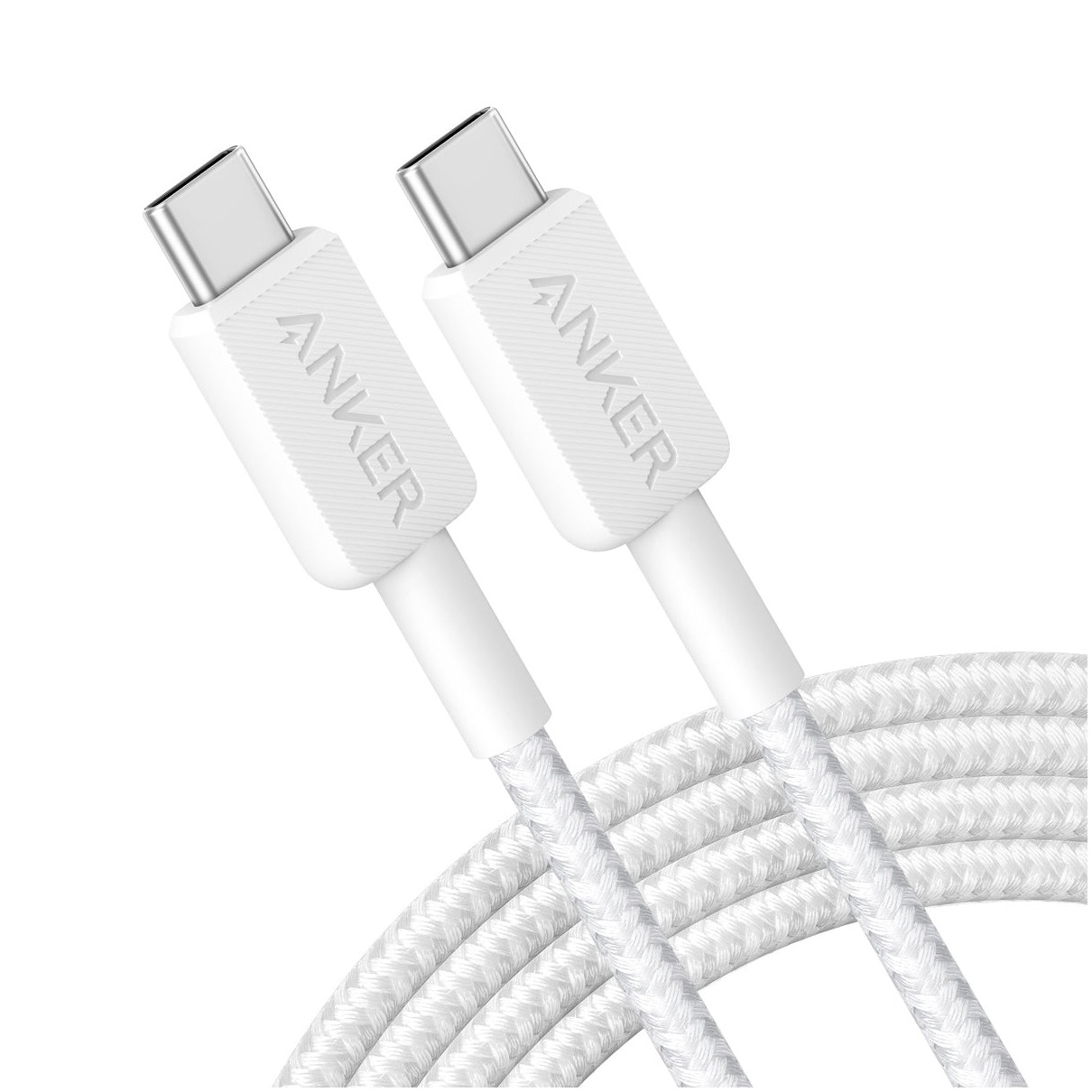 Anker 322 USB-C to USB-C Cable Nylon 1.8M 60W Oplader Wit | Anker