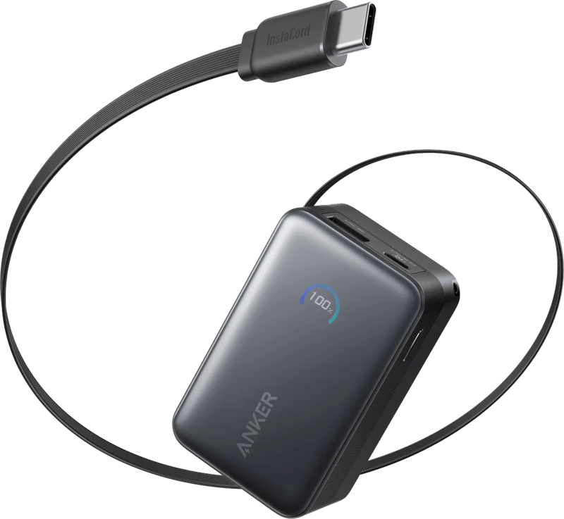 Anker Nano Powerbank 10.000 mAh met 45 Watt Snelladen Zwart