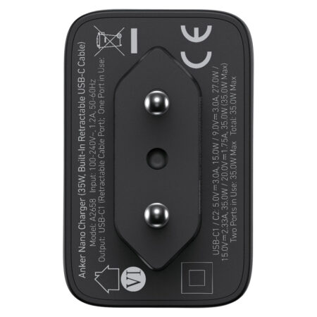Anker Nano wired charger (35W) 1C with 1 retractable cable Oplader | Anker