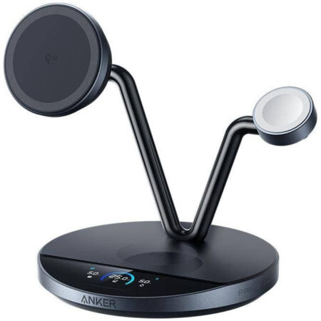 Anker Prime Wireless Charging Station (25W 3-in-1 Stand) QI 2.2 Oplader | Anker