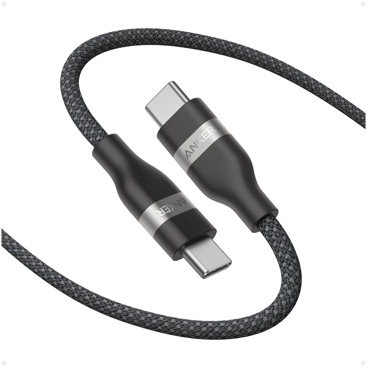 Anker USB-C to USB-C Cable (0.9m Upcycled-Braided) Kabel Zwart | Anker