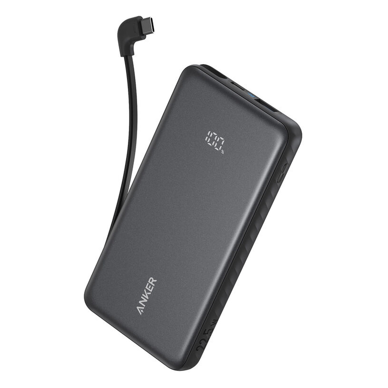 Anker Zolo Powerbank 10.000mAh 22.5W Fast Charging Power Bank with Built-in USB-C Cable Powerbank Zwart | Anker