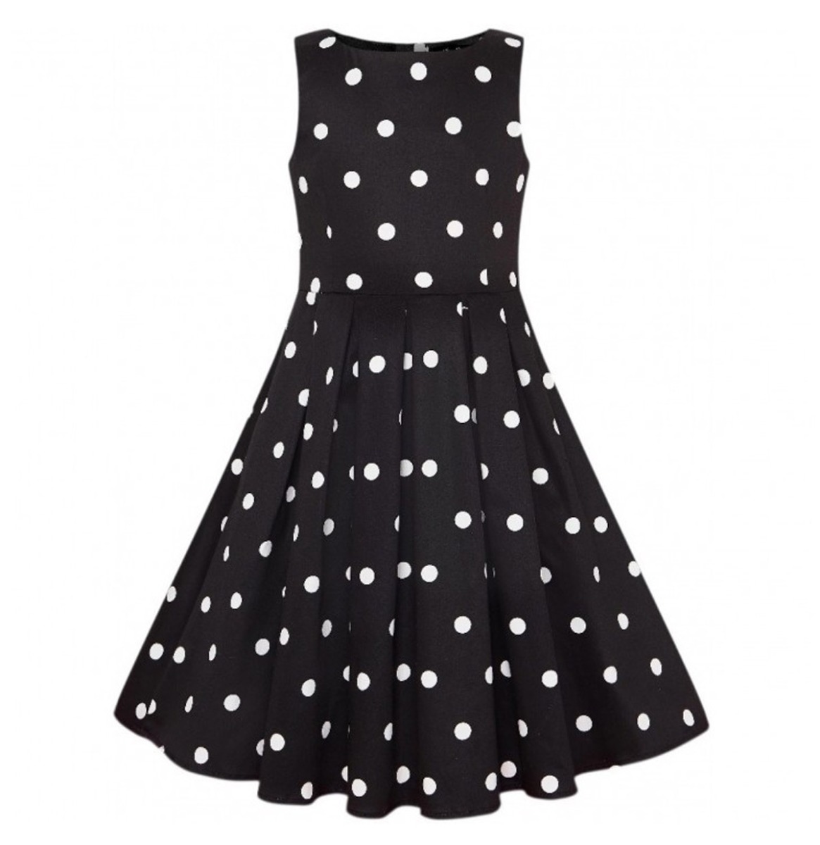 Annie Kids Dress Polka Black White-5 - 6 Jaar | 21% korting | Dolly and Dotty