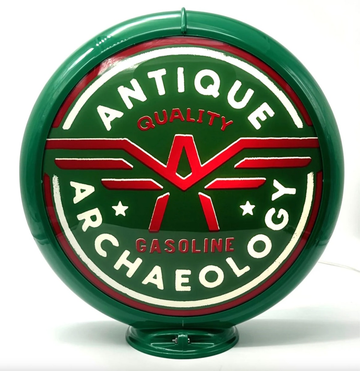 Antique Archaeology bekend van "American Pickers" (Limited Production) Benzinepomp Bol - Glazen Lenzen | Bennies Fifties