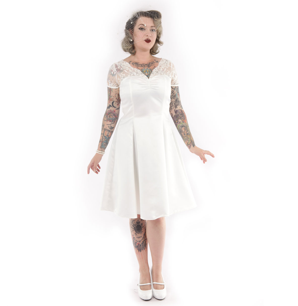 Antoinette White Lace Dress-XL | 16% korting | Heart of Haute