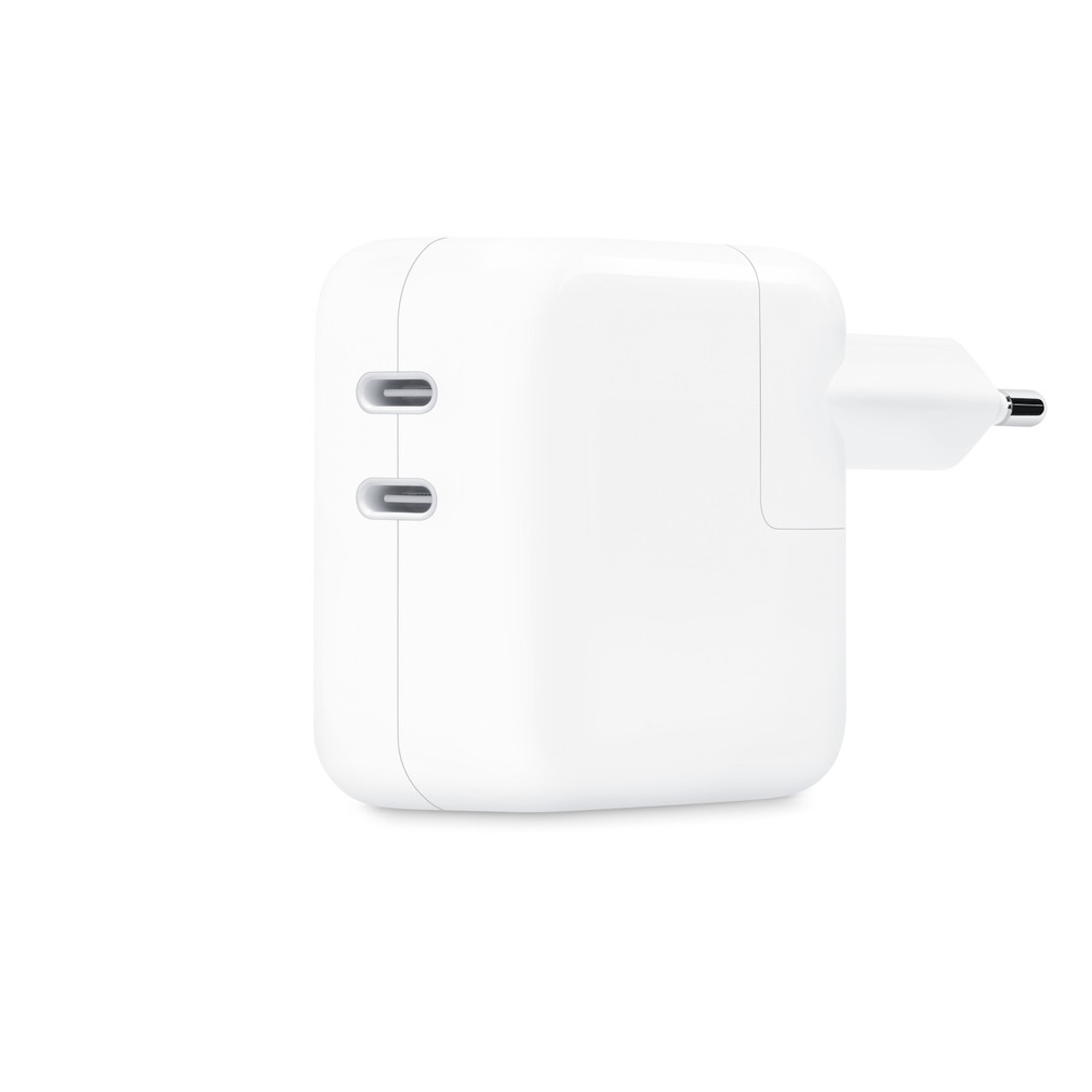 Apple Lichtnetadapter van 35 W met twee USB-C-poorten Oplader Wit | Apple