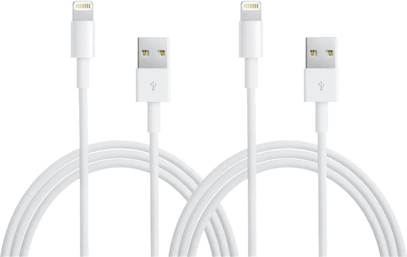Apple Usb A naar Lightning Kabel 1m Kunststof Wit Duopack