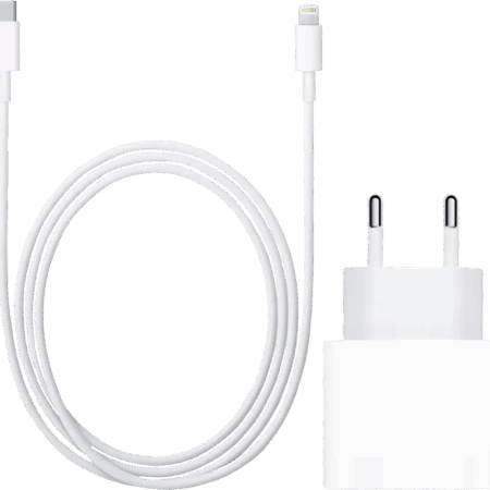 Apple Usb C Oplader 20W + Lightning Kabel 1m Kunststof Wit