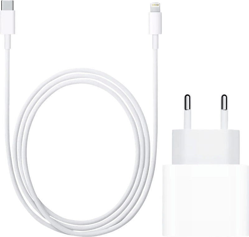 Apple Usb C Oplader 20W + Lightning Kabel 1m Kunststof Wit