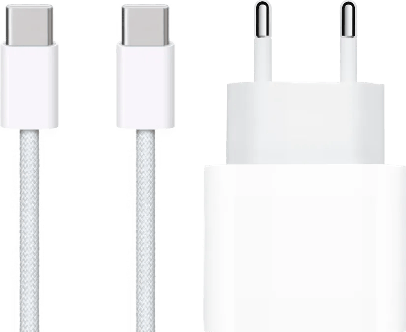 Apple Usb C Oplader 20W + Usb C Kabel 1m Nylon Wit