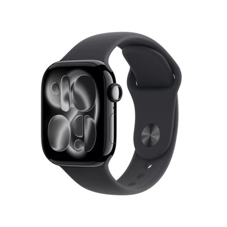 Apple Watch Series 11 GPS 42mm Jet Black Aluminium Case met Black Sport Band - M/L Smartwatch Zwart | Apple