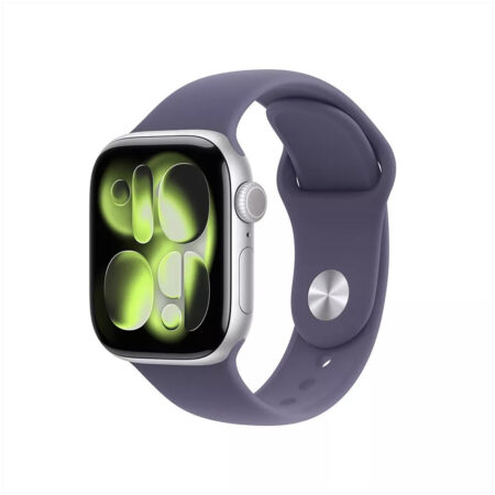 Apple Watch Series 11 GPS 42mm Silver Aluminium Case met Purple Fog Sport Band - M/L Smartwatch Zilver | Apple