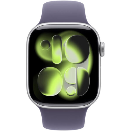 Apple Watch Series 11 GPS 42mm Silver Aluminium Case met Purple Fog Sport Band - S/M Smartwatch Zilver | Apple