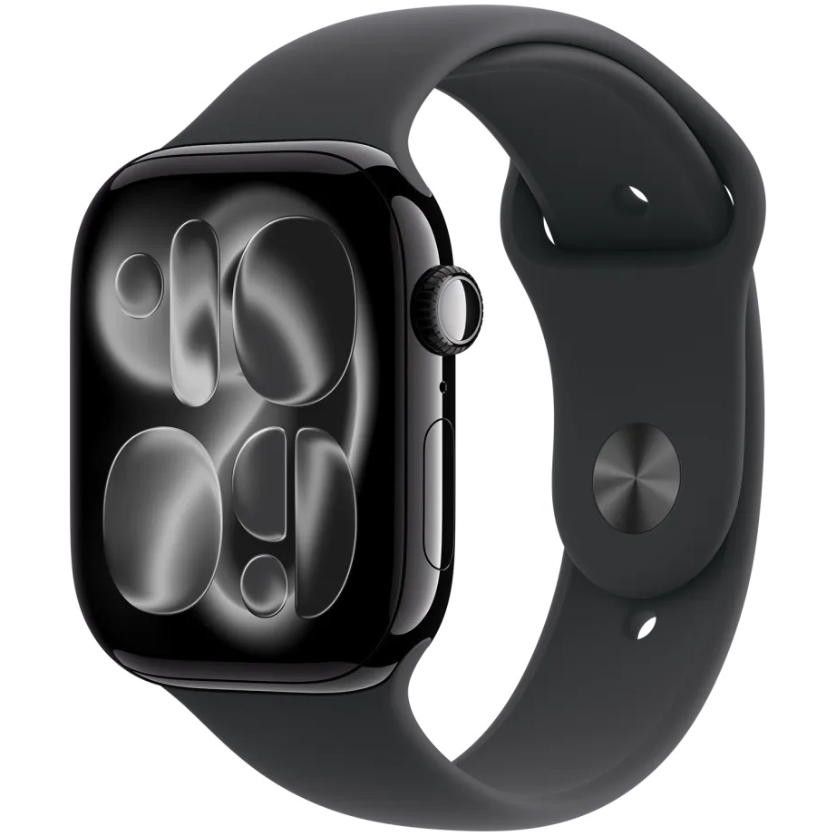 Apple Watch Series 11 GPS 46mm Jet Black Aluminium Case met Black Sport Band - S/M Smartwatch Zwart | Apple