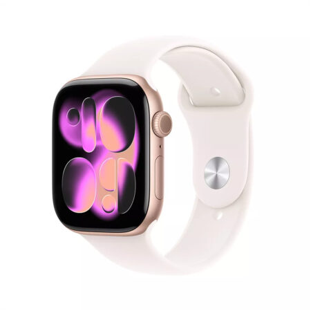 Apple Watch Series 11 GPS 46mm Rose Gold Aluminium Case met Light Blush Sport Band - M/L Smartwatch Roze | Apple