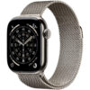 Apple Watch Series 11 GPS + Cellular 42mm Natural Titanium Case met Natural Milanese Loop Smartwatch Grijs | Apple