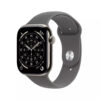 Apple Watch Series 11 GPS + Cellular 42mm Natural Titanium Case met Stone Grey Sport Band - S/M Smartwatch Grijs | Apple