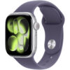 Apple Watch Series 11 GPS + Cellular 42mm Silver Aluminium Case met Purple Fog Sport Band - M/L Smartwatch Zilver | Apple