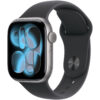 Apple Watch Series 11 GPS + Cellular 42mm Space Grey Aluminium Case met Black Sport Band - S/M Smartwatch Grijs | Apple